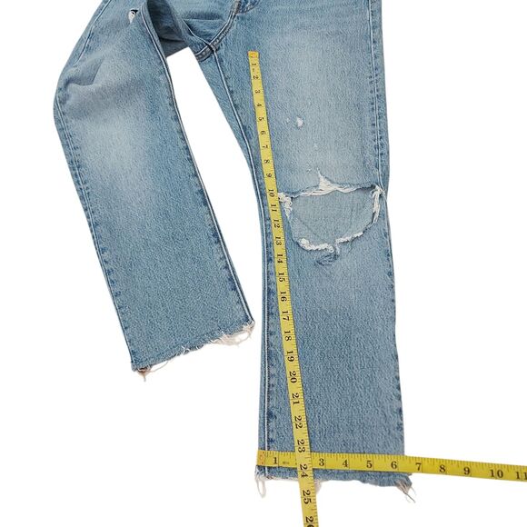 Levis 501s Skinny Jeans Womens 27 Blue Vintage 80s Big E High Rise Button Fly - Picture 12 of 14